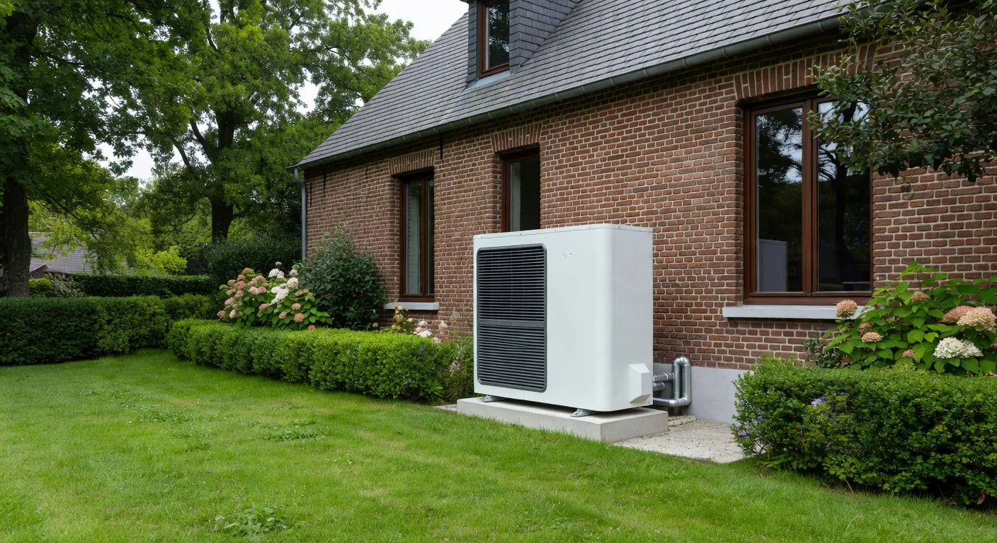 Illustration d'une pompe à chaleur installée en saison optimale pour des travaux efficaces